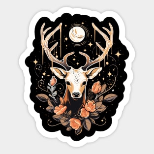 Cottagecore Deer Ugly Christmas Men Kids Women Christmas Sticker